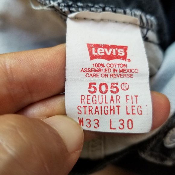 LEVI'S 505 Regular straight fit black jean - Picture 6 of 7